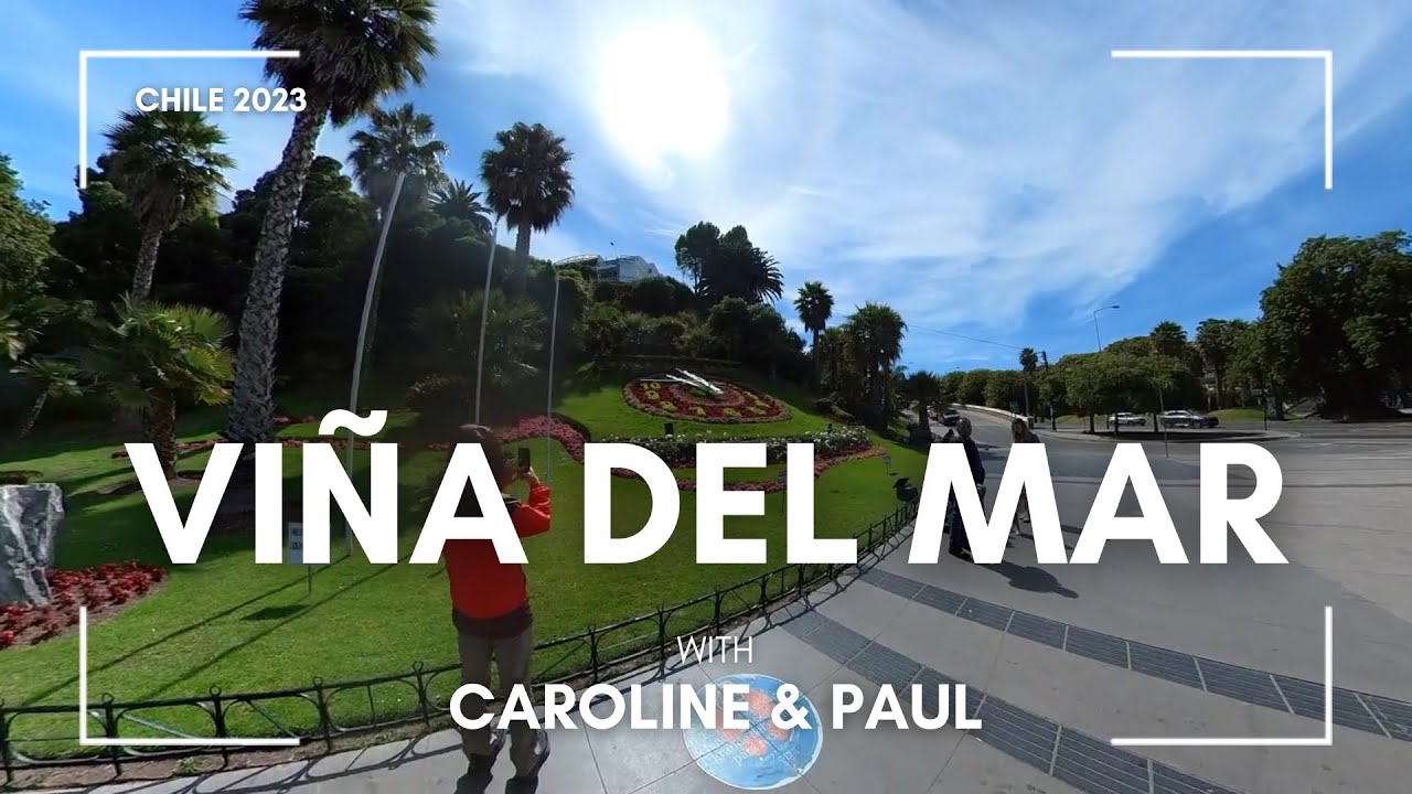 Vina del Mar - Chile - Flower Clock and Moai
