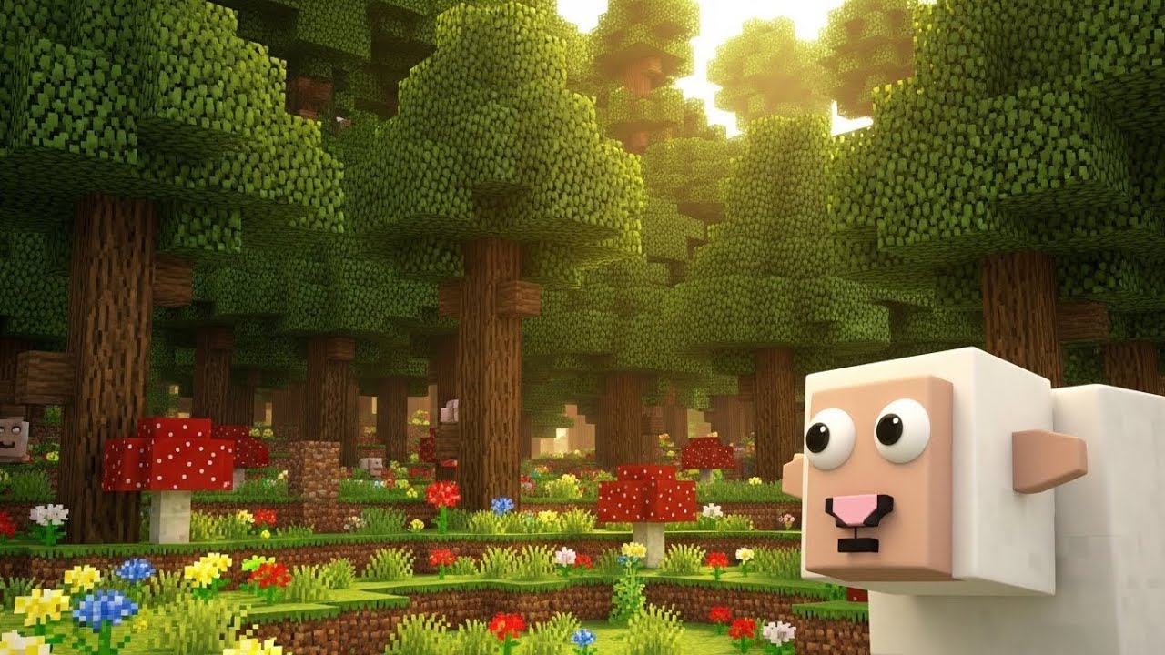 Овцы из Minecraft, спрятанные в лесу в AV1 | Детские песни и стишки для детей