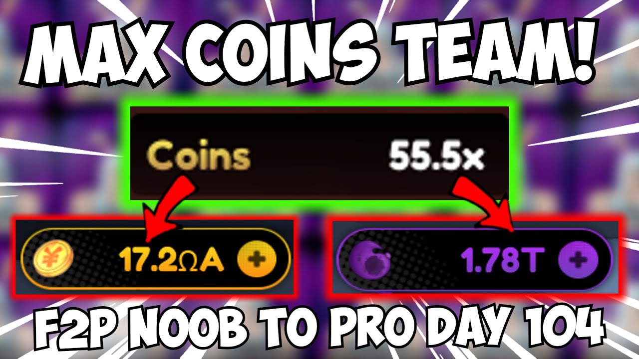 Making the BEST COINS / DARK MATTER Team in Anime Champions! | Noob To Pro Day 104