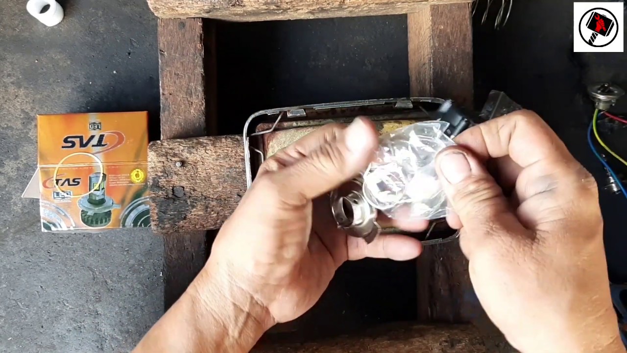 HOW TO INSTALL 6 LED HEADLIGHT ON A KAWASAKI BARAKO 175