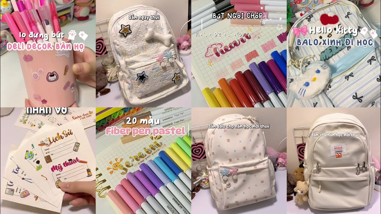 [Shopee Haul] Tổng hợp đồ dùng học tập, balo xinh xắn để quay lại trường học💫