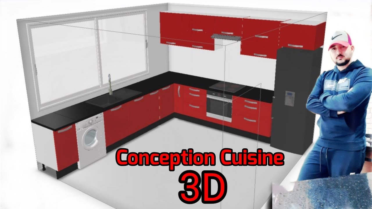 comment faire une conception 3D Cuisine &Eacute;quip&eacute;e facilement avec logiciel oskab 👍