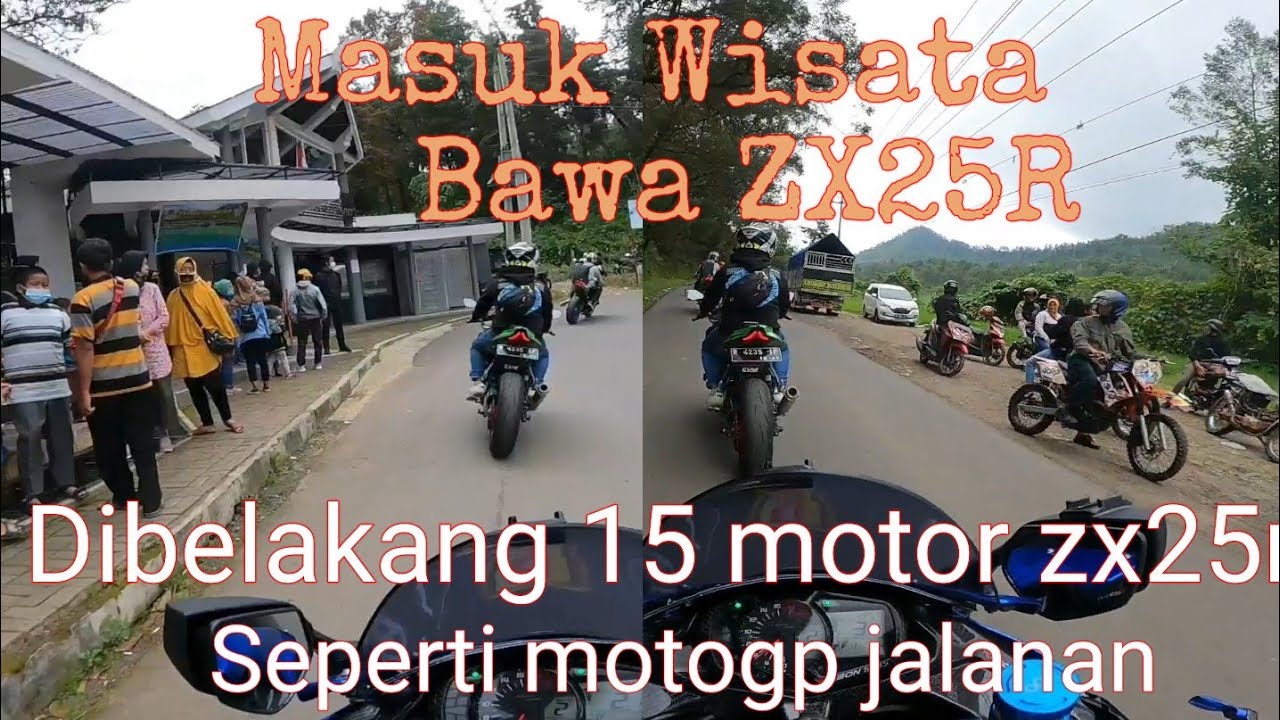 Dieng mendadak jd motogp jalanan saat 15 motor zx25r lewat🤣😂🤣😂auto jd tontonan warga