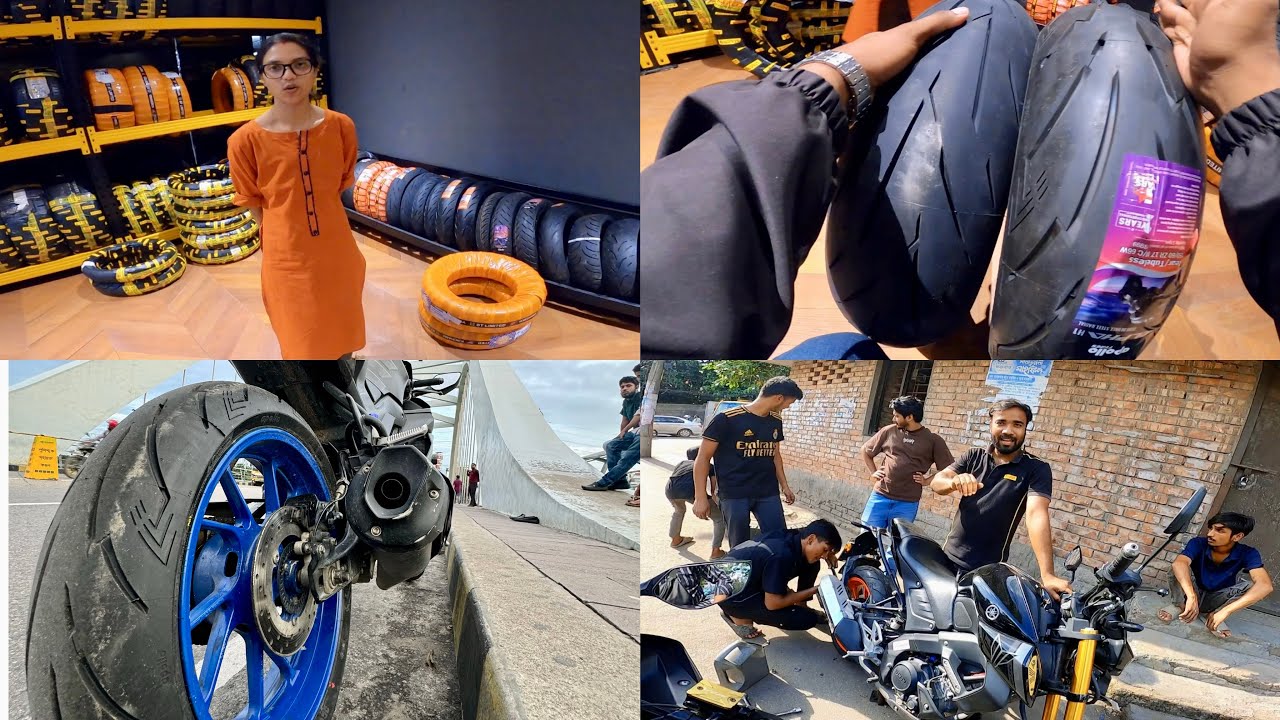 বাইকে নতুন Tyre Install করলাম Apollo Alpha H1 150 Section Tyre on R15💥 || Best Tyre Apollo