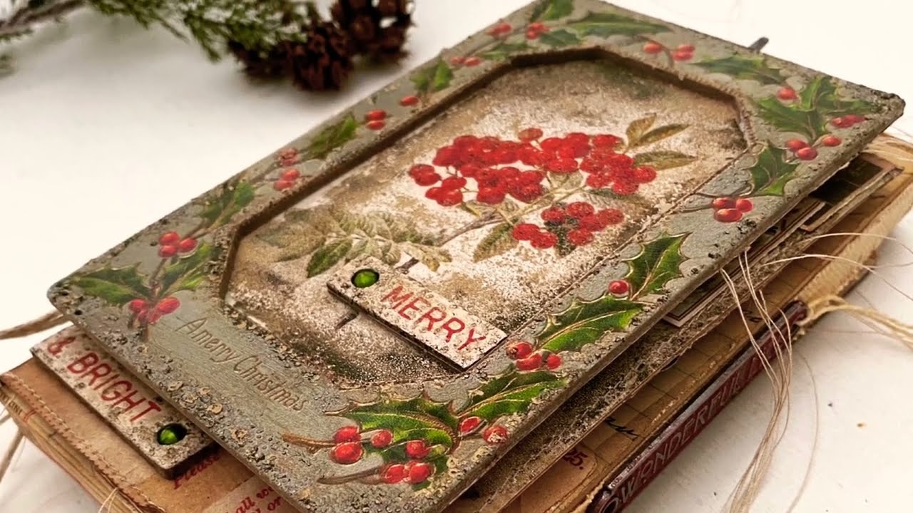 CHRISTMAS JUNK JOURNAL WITH A TWIST | TIM HOLTZ IDEA-OLOGY CHRISTMAS 2022 (flip-through)