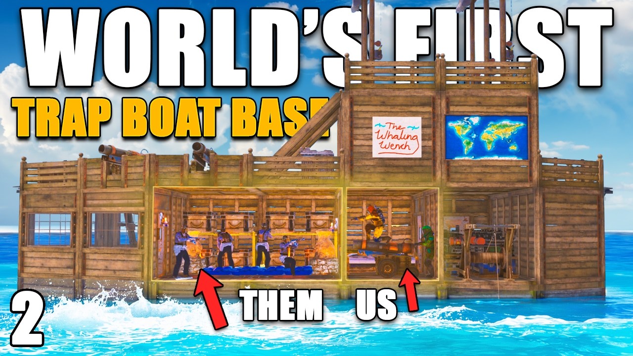 We BUILT THE FIRST TRAP BOAT in The Rust DEEP SEA UPDATE