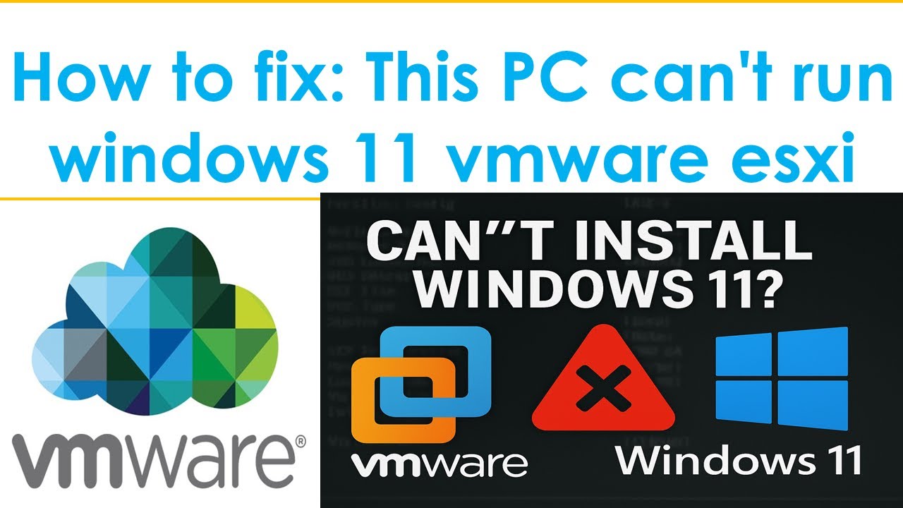 How to fix: This PC can't run windows 11 vmware esxi? | Fix Windows 11 installation issue in ESXi