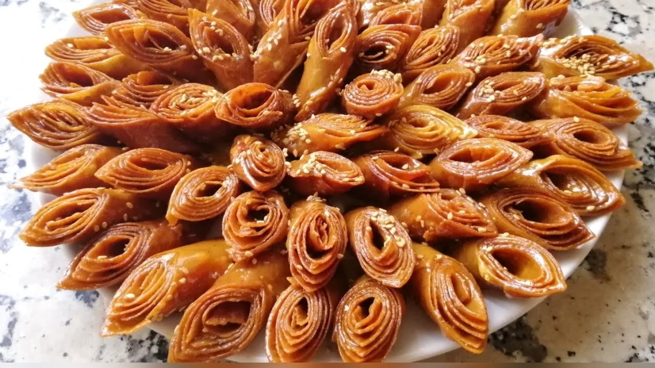 أروع المعسلات الرمضانيه 👌حلوى لسان الطير  الرائعة والاقتصاد وسهلة جدااا✔️لغتغنيك على شبكية