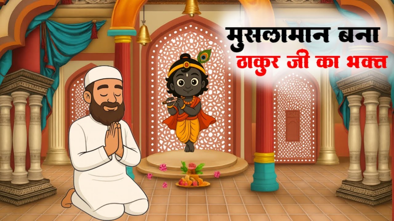 Musalmaan ban gaya thaku ji ka parama bhakt।#animation #muslimbhakt #krishna #jagannath  