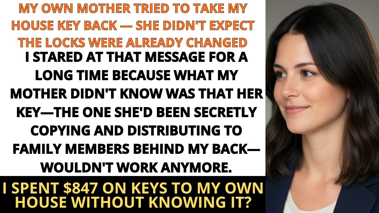 My Own Mother Tried to Take My House Key Back — She Didn't Expect the Locks Were Already Changed