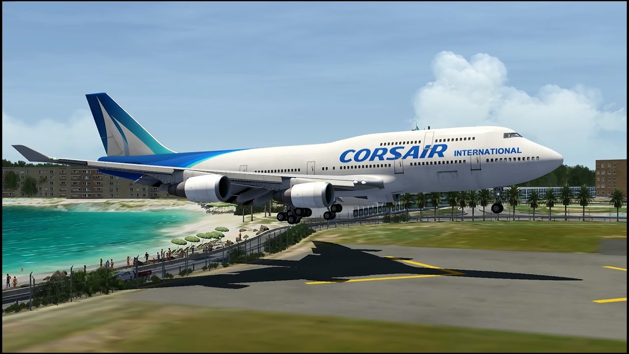 Belíssimo toque desse Boeing 747 400 da CORSAIR em Saint Marteen.