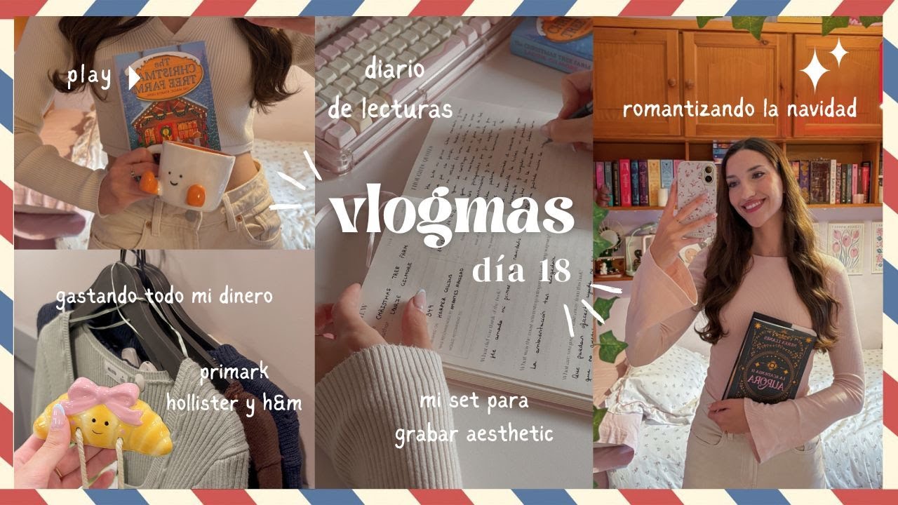 romantizando un día conmigo, diario de lectura, hauls, primark y más🎄💌🕯️VLOGMAS DÍA 18