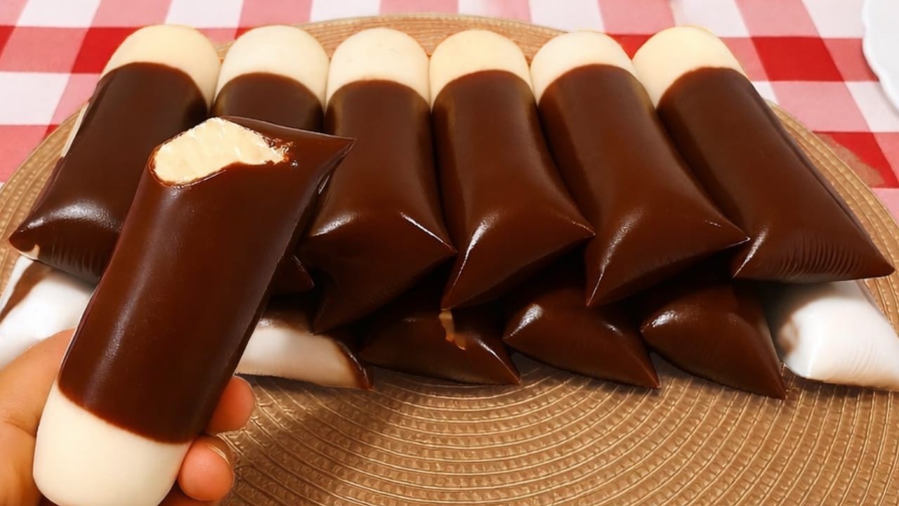 💸 GASTA POUCO, LUCRA MUITO! GELADINHO DE COCO COM CASQUINHA DE CHOCOLATE