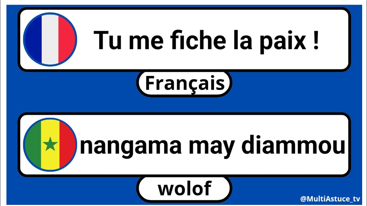 Apprendre français en wolof avec «TU»