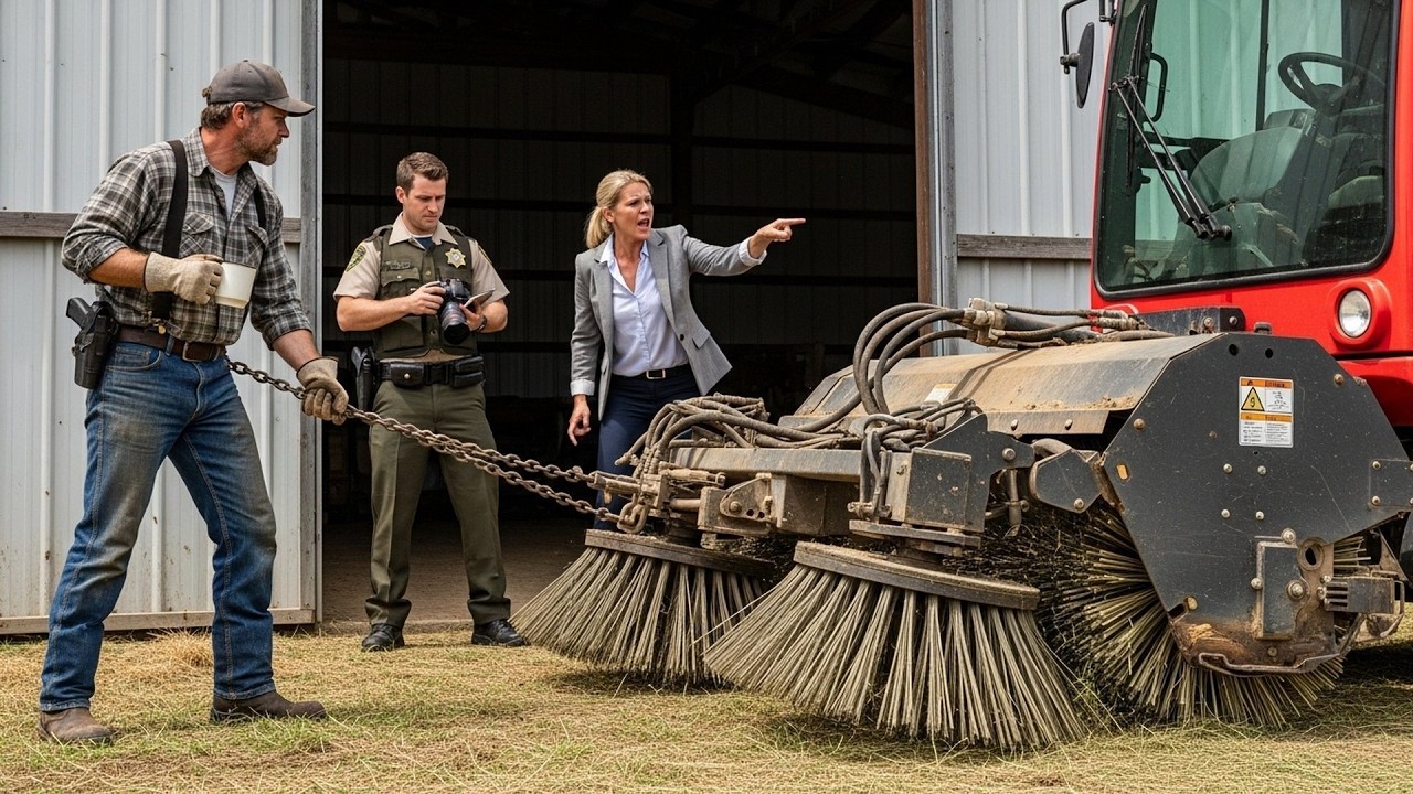 HOA Street Sweeper Plowed Through My Hayfield, So I Locked Their Machine In My Barn Until Court