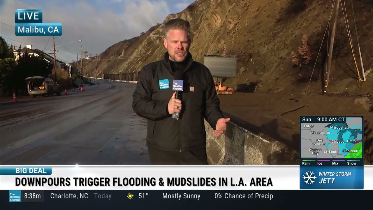 Justin Michaels Reports: Debris Flows In Southern California - Live Interview With LAFD