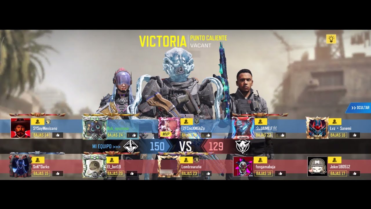 partida igualada de punto caliente en vacant