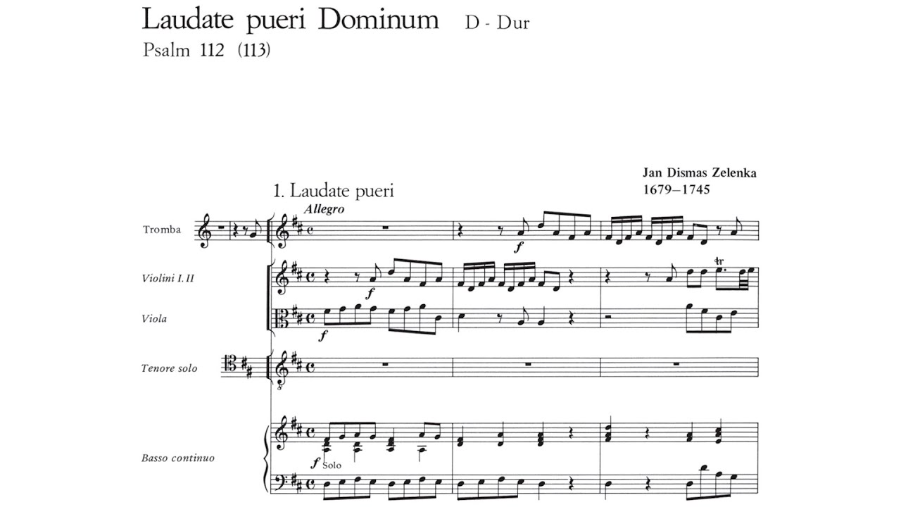 J.D Zelenka - Laudate pueri, ZWV 81 {Urtext score}