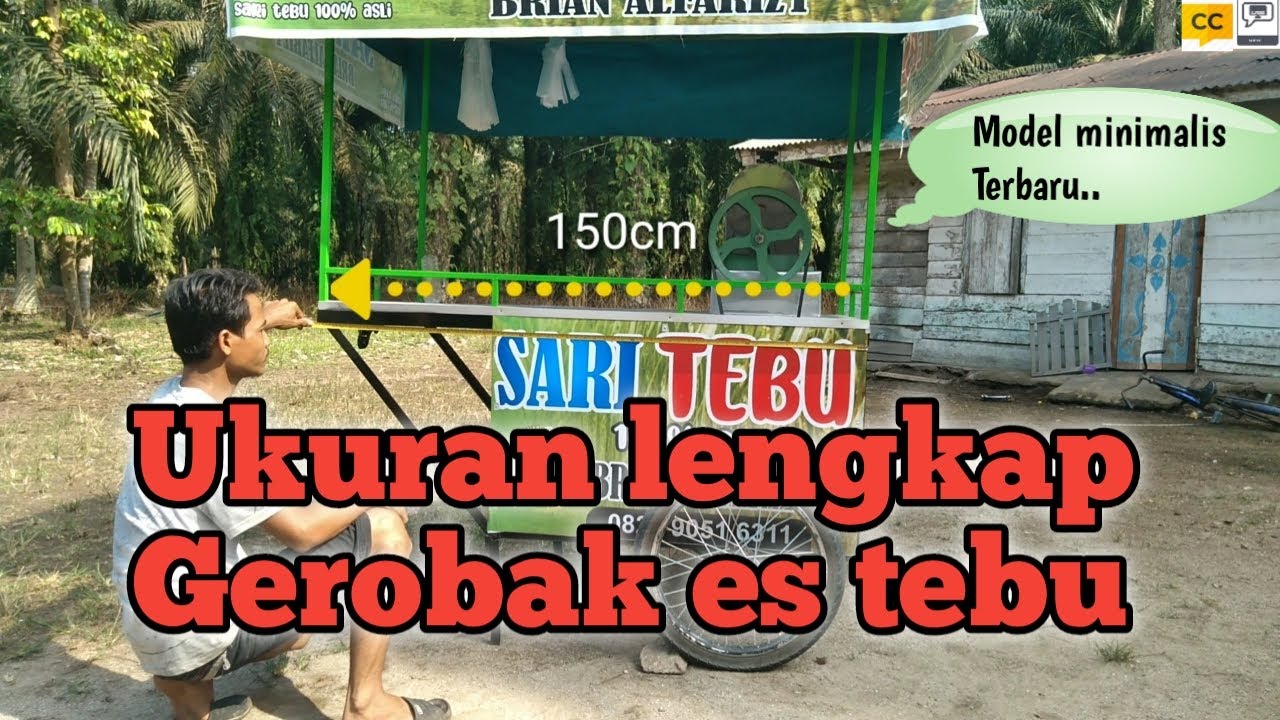 Ukuran gerobak motor es tebu