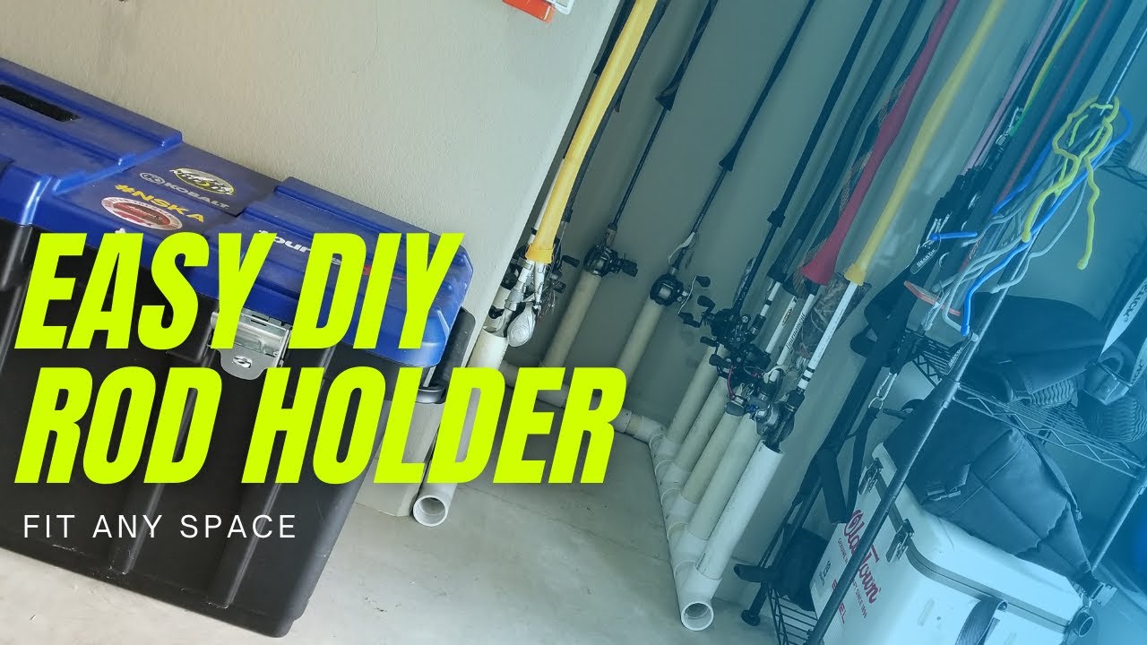 How to Make a Custom PVC Rod Rack to fit ANY Space - Fishing Rod Holder DIY