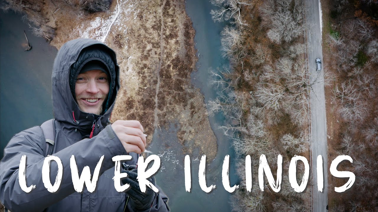 Lower Illinois River Fly Fishing For Trout (Winter Storm High Water Oklahoma)