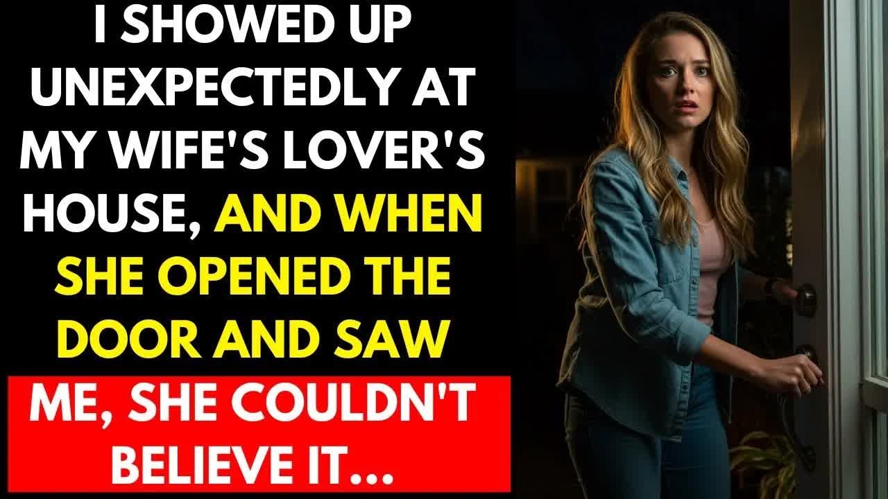I showed up unexpectedly at my wife's lover's house, and when she saw me, she couldn't believe i