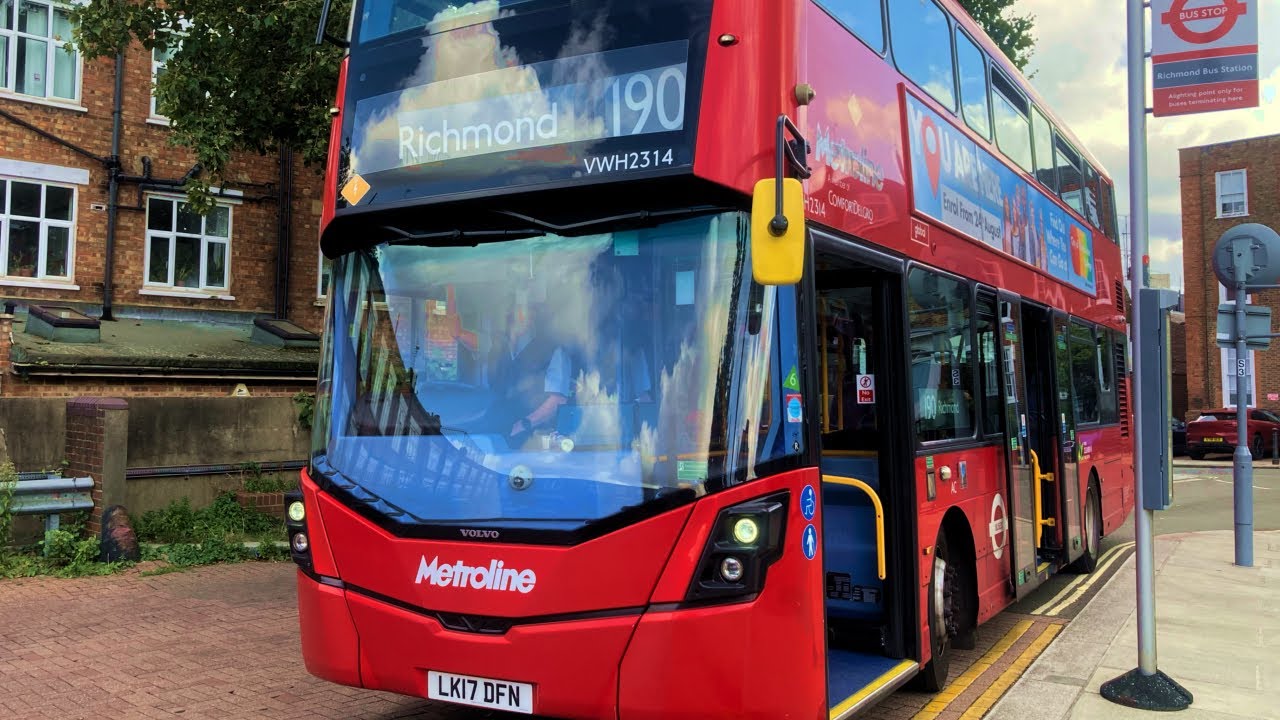190 Full Route Visual, LK17 DFN, VWH2341 Brompton - Richmond