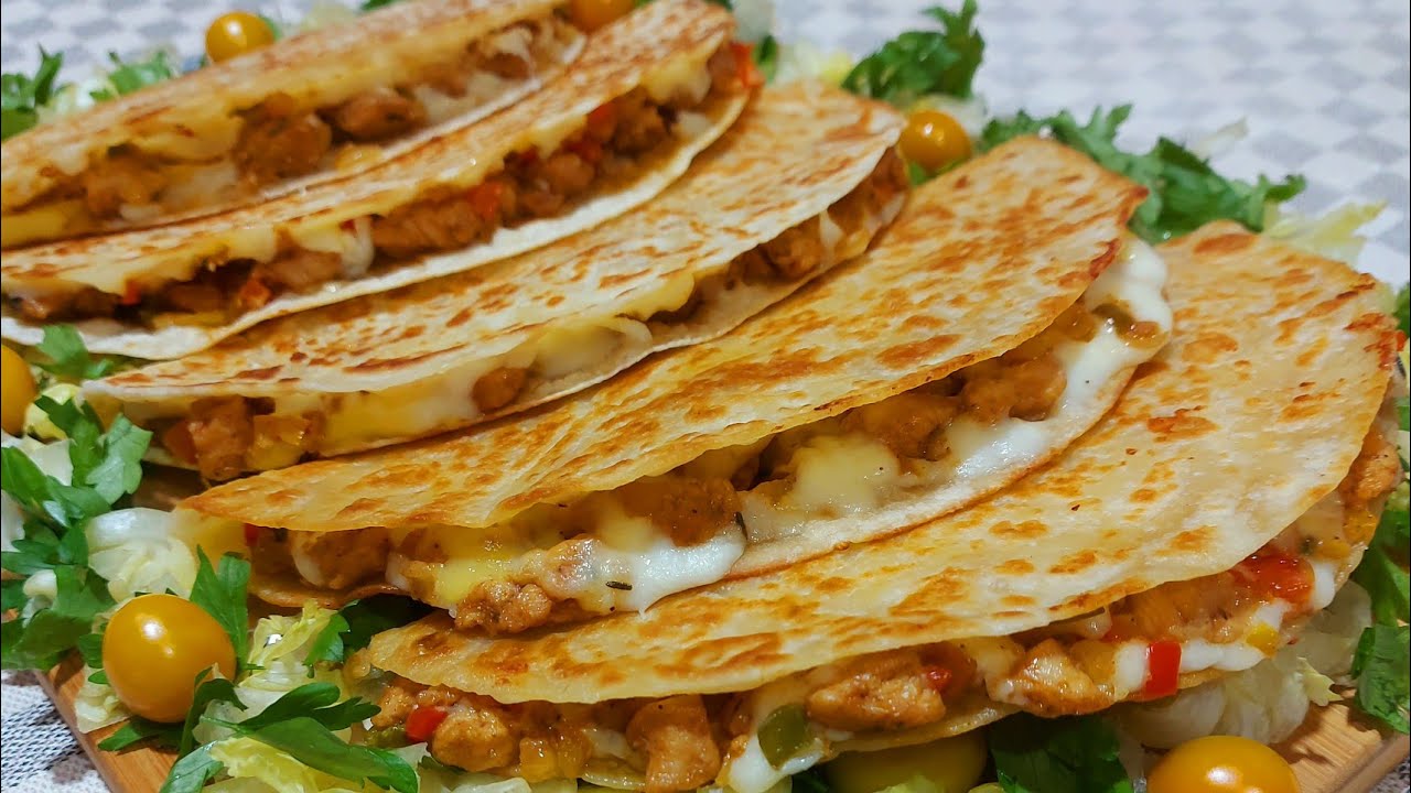 كاساديا الدجاج المكسيكية 😋 بالطريقة الأصلية 👌 بأجمل طعم ممكن تدوقيه وأسرع غدا ممكن تعمليه 😍