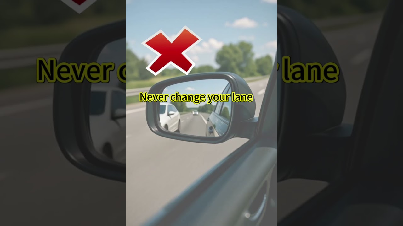 How to use wing mirror to change lane safely #car