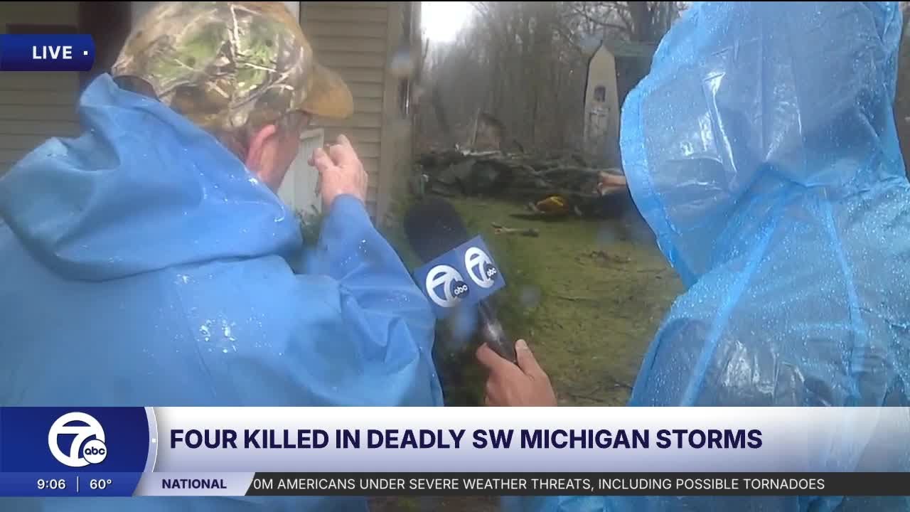 At least 4 killed in storms across SW Michigan
