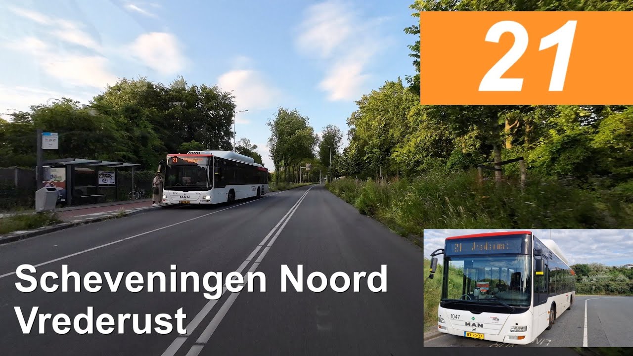 HTM lijn 21: Scheveningen Noord - Vrederust | HTM 1047 | 2024