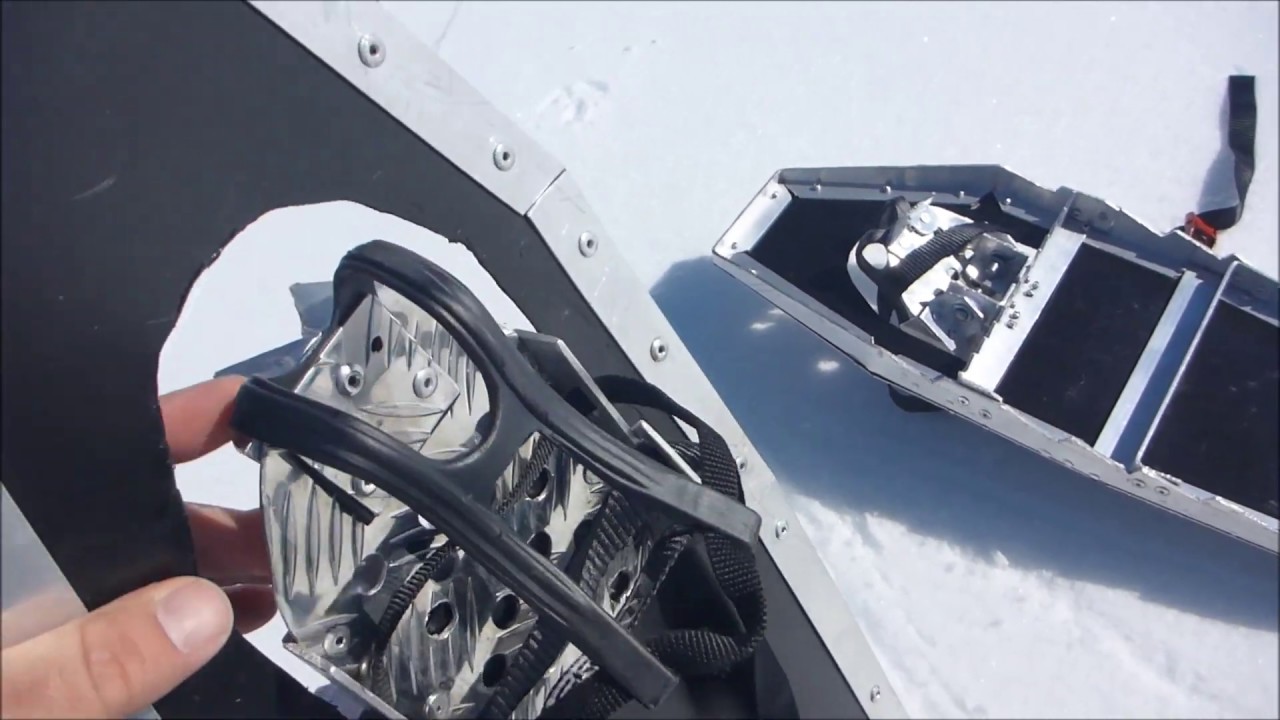 Homemade aluminium snowshoes