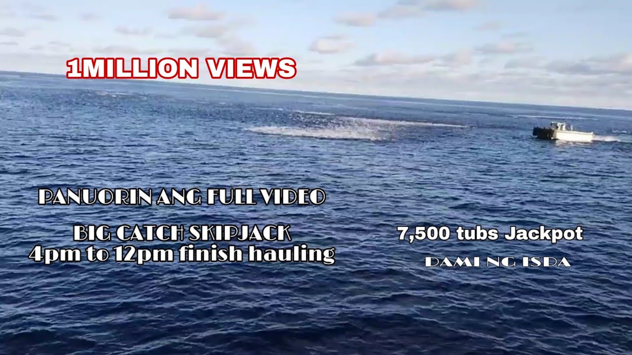 Full Video | Fishing Vessel Big Catch Skipjack Tuna | 7,500 Tubs 1 Setting Start 4pm to 12;06