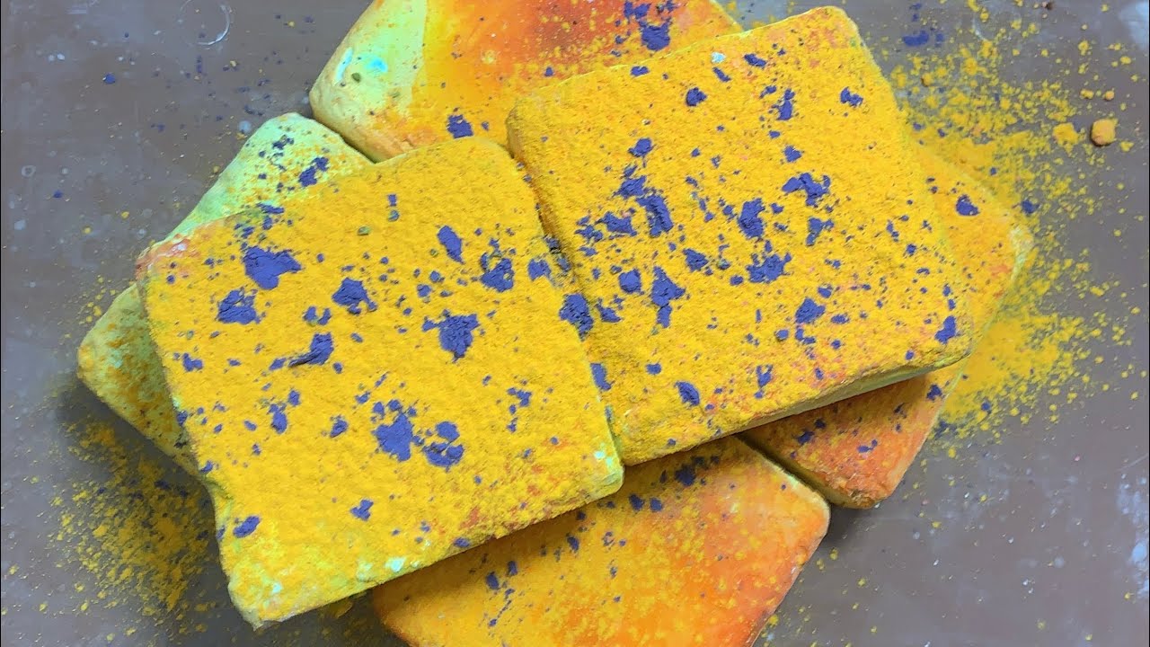 Yellow Dyed Z Gym Chalk Crumble ~ ASMR ~ Sleep Aid ~ Satisfying
