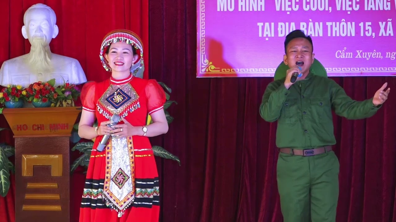 Hôm nay tại thôn 15 xã Cẩm Xuyên tổ chức lễ ra mắt  mô hình việc cưới,việc tang văn minh tiến bộ