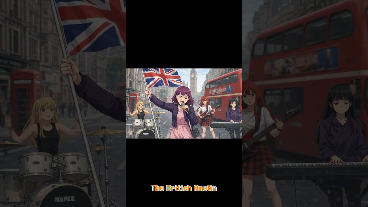 The United Kingdom Amelia, the British AI girl 9:16 MuS05T02 #music #amelia