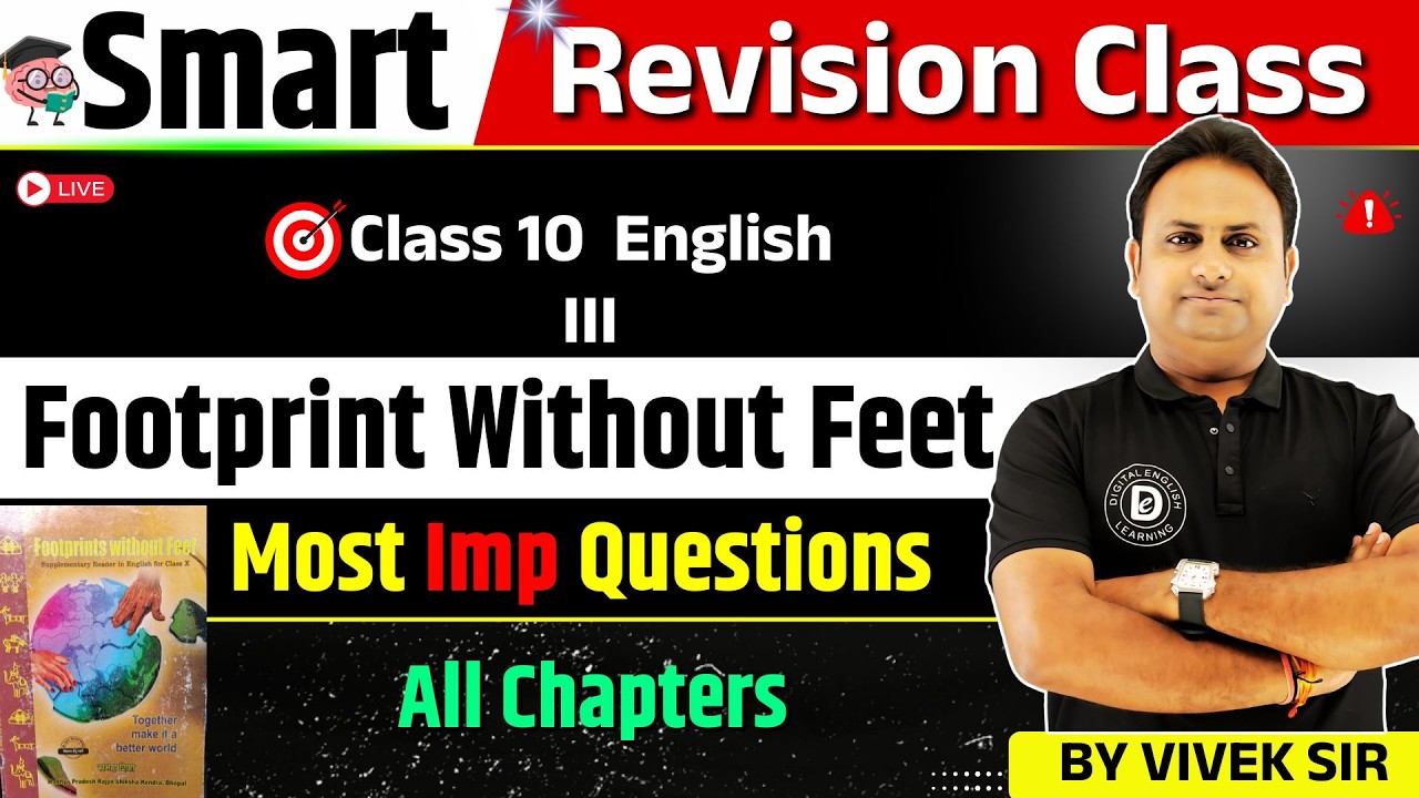 🔴 Footprints Without Feet | Most Important Questions | Class 10 English 2026🔥