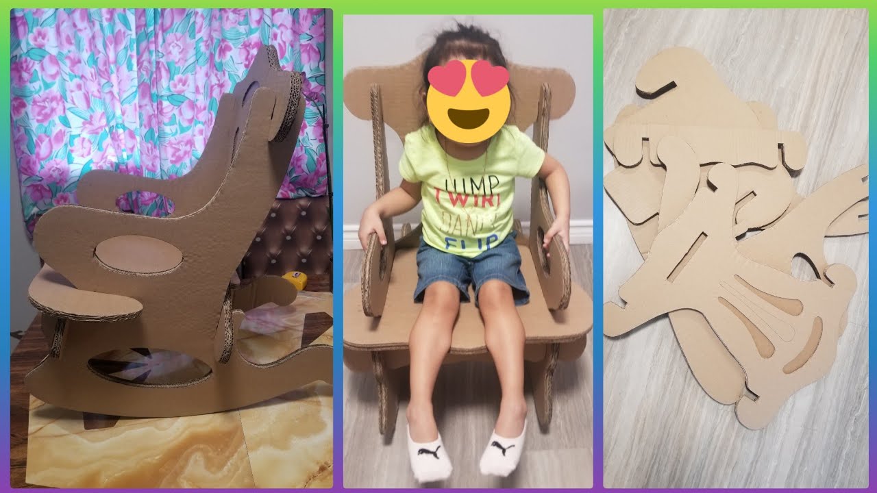 Silla Mecedora Hecha De Carton