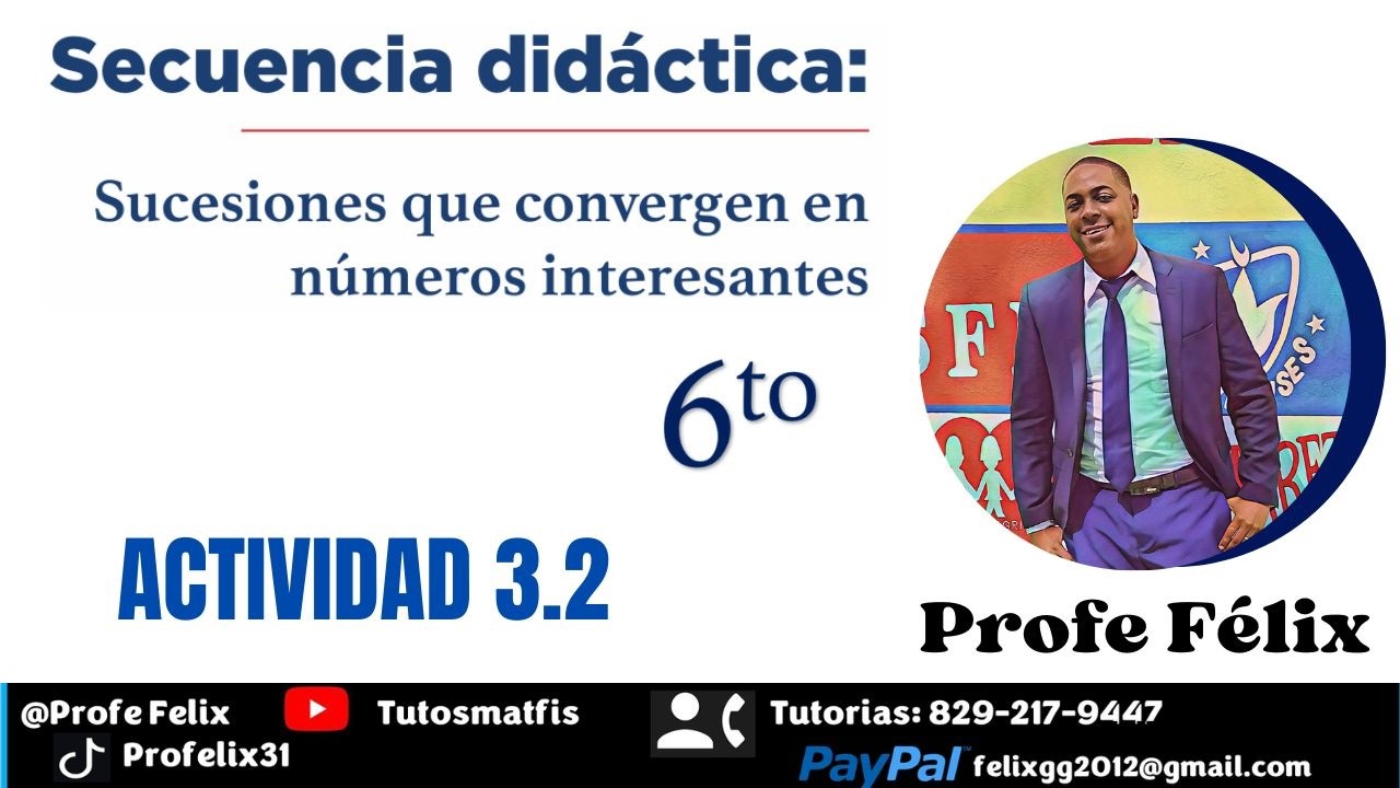 Actividad 3.2 de Matemática 6to secundaria (3ra secuencia)