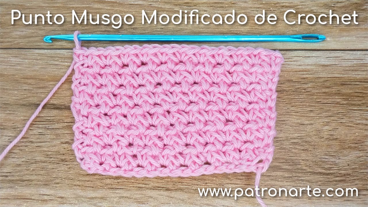 Punto Musgo Modificado de Crochet - Ganchillo