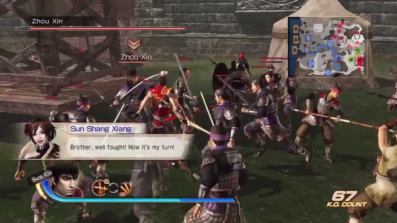 Dynasty Warriors 7 (US) - Sun Ce Story Gameplay (Chaos Difficulty) [HD]