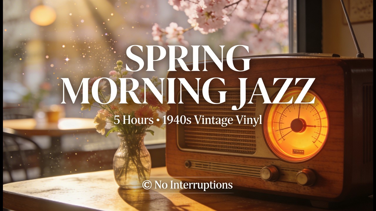 Spring Morning Jazz – 5 Hours of Soft 1940s Vintage Swing for Work & Relaxation
