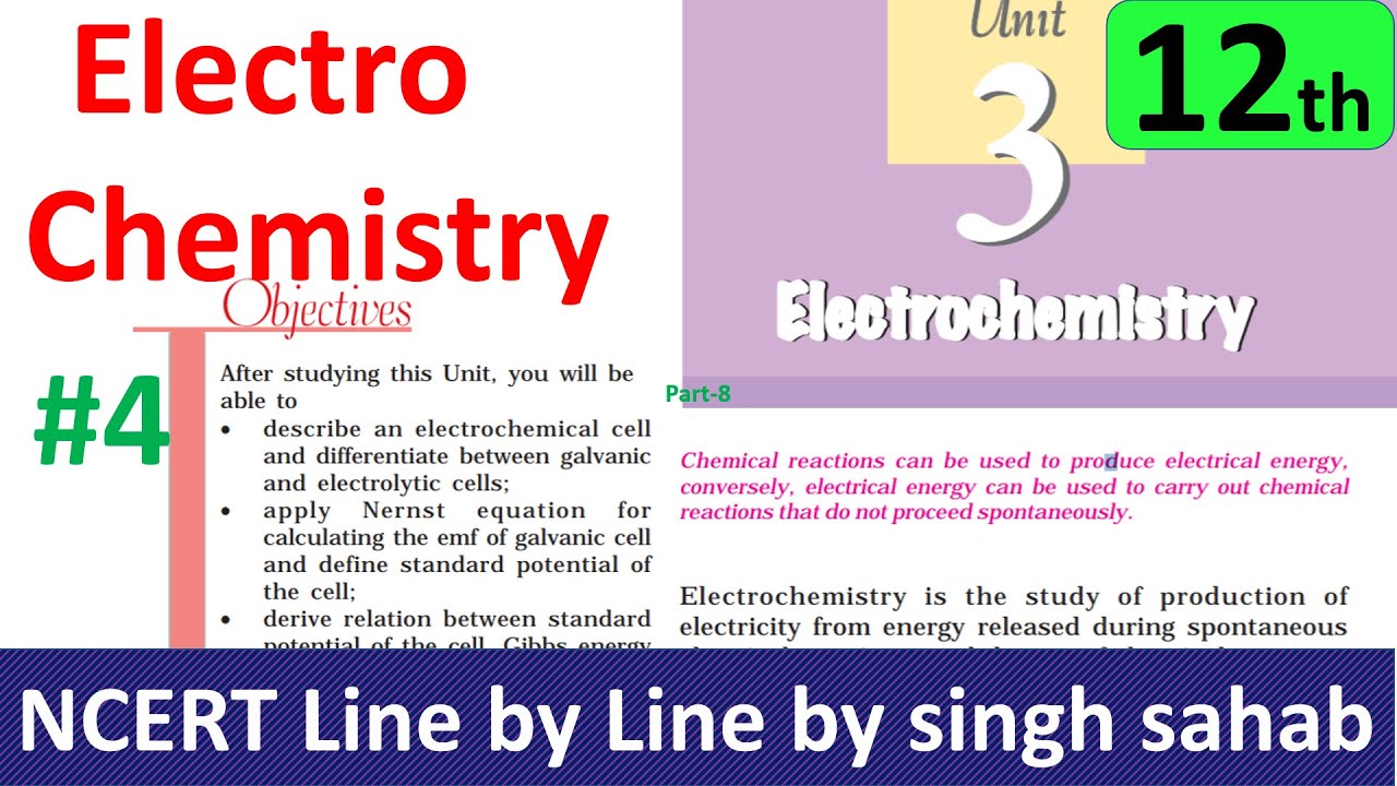 12 th Electrochemistry - #4 Nernst Equation  Chapter-3 physical chemistry for class 12 IIT  NEET