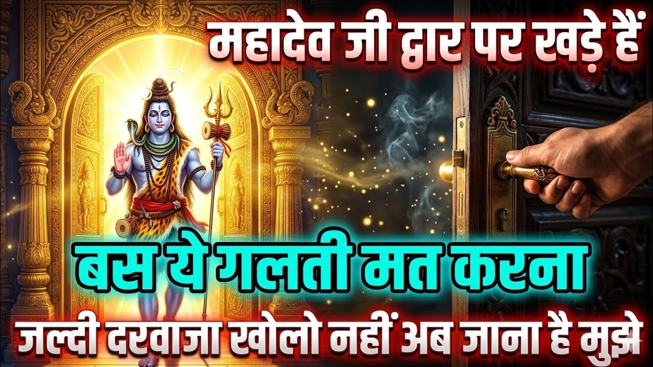 108🕉️ महादेव जी द्वार पर खड़े हैं। बस ये गलती💰 मत करना जल्दी दरवाजा खोलो ।। Mahadev Ji Ka Sandesh 🌈