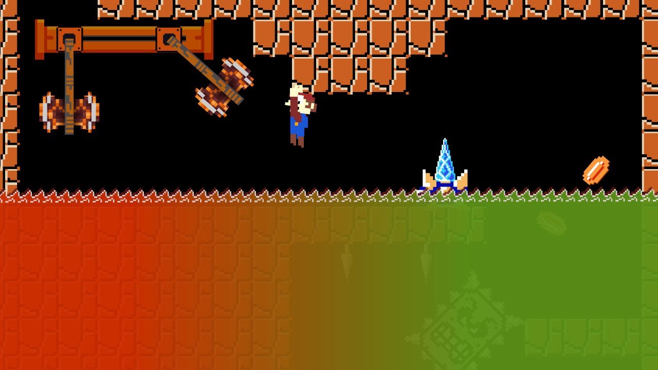 Mario's Rising Acid and Lava Maze Escape