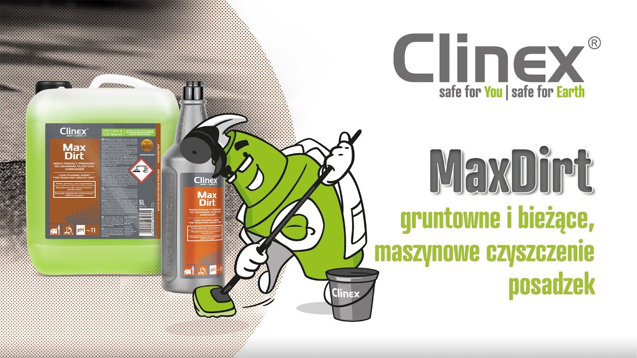 Gruntowne i bieżące, maszynowe czyszczenie posadzek z MaxDirt od Clinex