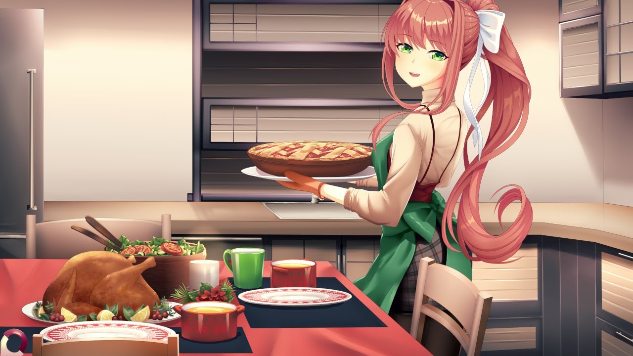 Housewife Monika Makes Dinner For You- A DDLC Fan Mod