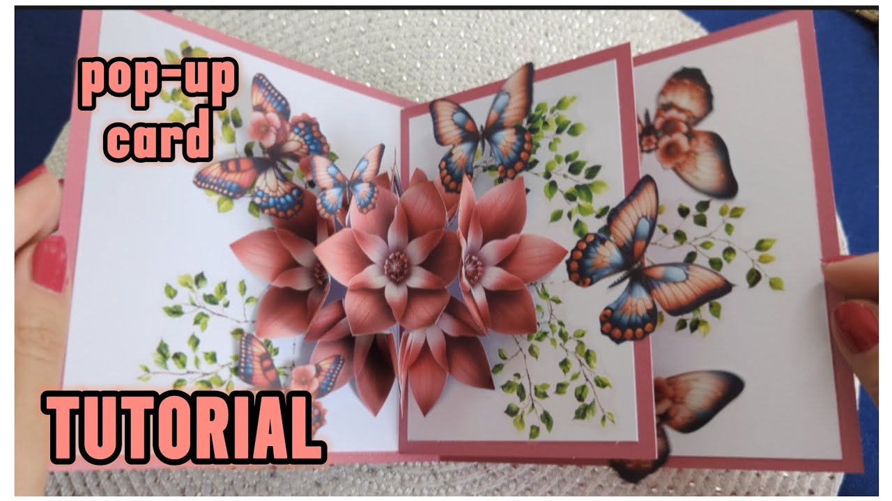 Tutorial: flowers POP-UP card 🌺💞🌿 (with other examples at the END). Nature inspired scene #diycard