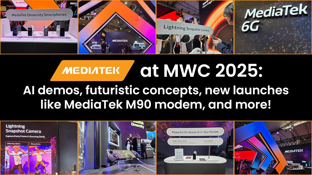 MediaTek at MWC 2025: AI demos, futuristic concepts, new launches like MediaTek M90 modem, and more!