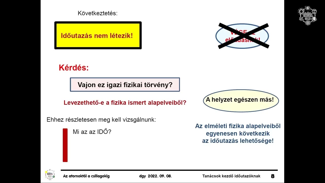 Dávid Gyula:  Tanácsok kezdő időutazóknak (Atomcsill, 2022.09.08.)